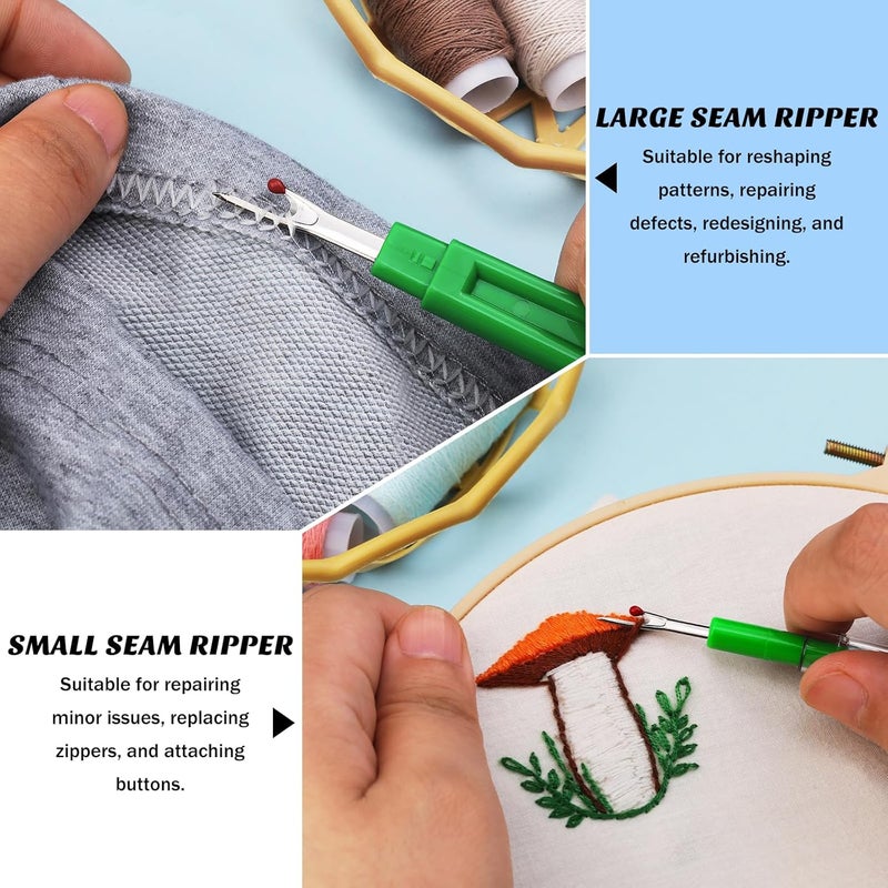 ZMAAGG Seam Rippers for Sewing, 2 Big and 2 Small Stitch Remover Tools, Thread Ripper with Thread Snips for Sewing and DIY Craft - Image 4